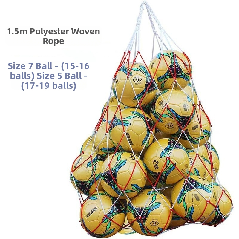 Gamyklinis didmeninis didelis kamuolių kišenės didelis futbolo krepšinio tinklas nešiojamas didelės talpos laikymo tinklo krepšys nešiojamas kamuolių krepšys