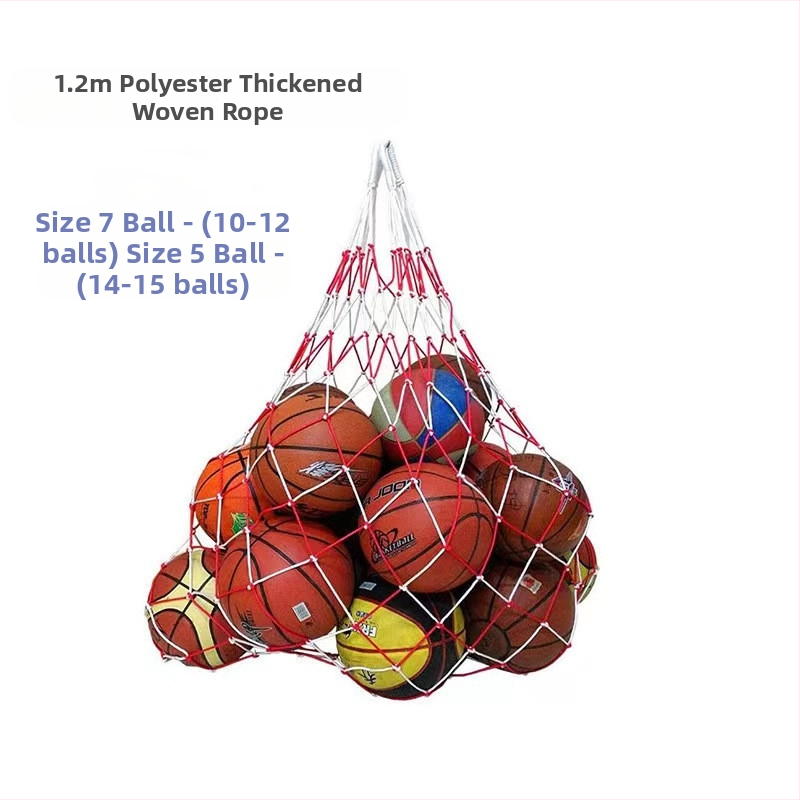 Gamyklinis didmeninis didelis kamuolių kišenės didelis futbolo krepšinio tinklas nešiojamas didelės talpos laikymo tinklo krepšys nešiojamas kamuolių krepšys