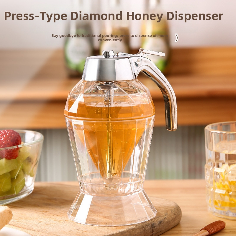 Medaus dozatorius, sirupo sulčių dozatorius, akrilinis medaus sirupo dozatorius, medaus indelis