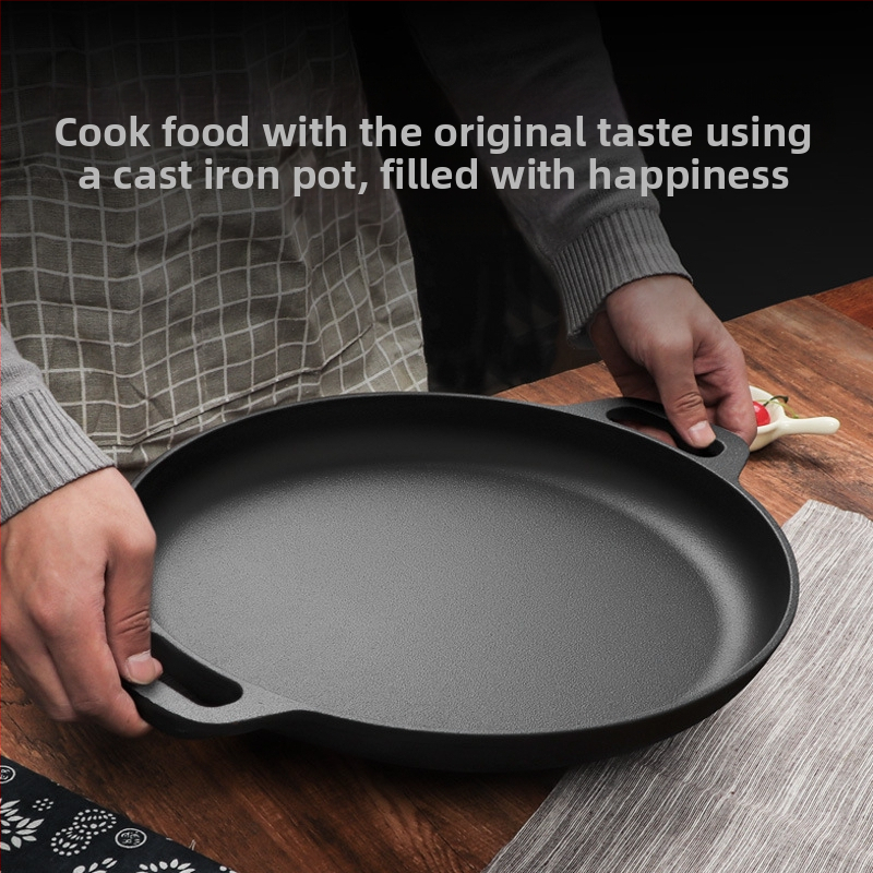 Чугунен тиган, тиган за палачинки, клечки за хранене, домакински незалепващ тиган, инструмент за палачинки, плодове, газова печка, универсална