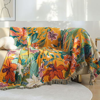 Nauja spausdinta „Four Seasons“ universali sėdynės pagalvėlė, neslystanti sofos pagalvėlė, paprastas dulkėms atsparus atlošo rankšluosčio užvalkalas, padidinta daugiafunkcinė antklodė