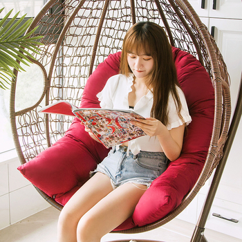 Vienspalvė lopšio pagalvėlė iš rotango, nuimama ir plaunama pakabinama kėdės pagalvėlė, vienguba sūpynių pagalvėlė, didelė pagalvėlė