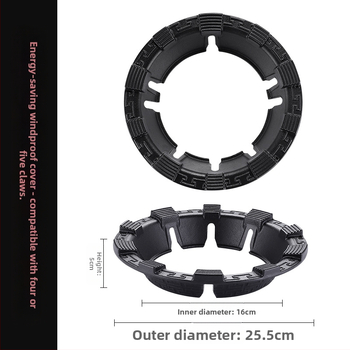 Malmist tuulekindel kate majapidamises kasutatavatele gaasipliitidele, energiasäästlik tulerõngas, äsja täiustatud kaheksahambuline libisemisvastane kronstein