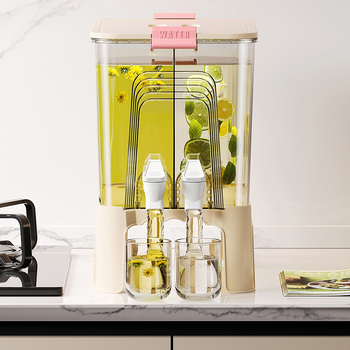 Dvigubas drakono galvos šalto vandens virdulys, buitinis gėrimų statinės formos su čiaupu, didelės talpos vasarinis šalto vandens virdulys, citrinų arbatos sulčių šalto vandens virdulys