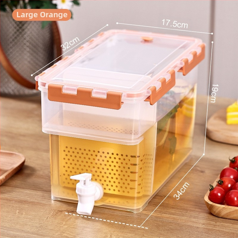 Dvigubas drakono galvos šalto vandens virdulys, buitinis gėrimų statinės formos su čiaupu, didelės talpos vasarinis šalto vandens virdulys, citrinų arbatos sulčių šalto vandens virdulys