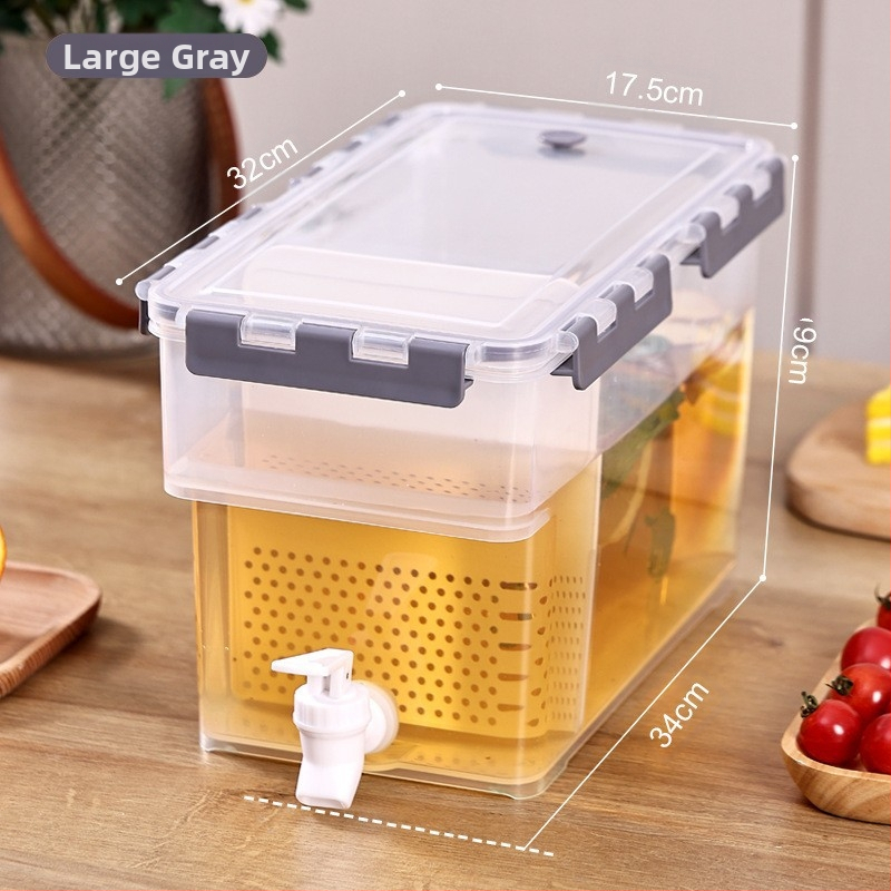 Dvigubas drakono galvos šalto vandens virdulys, buitinis gėrimų statinės formos su čiaupu, didelės talpos vasarinis šalto vandens virdulys, citrinų arbatos sulčių šalto vandens virdulys