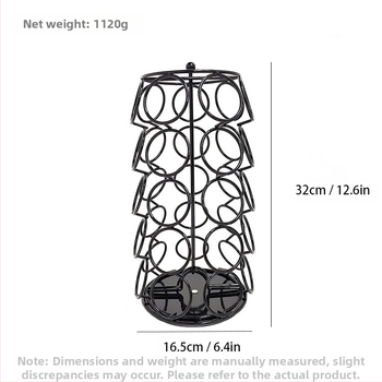 Source Factory kohvikapslite riiul Duoqu Kusi kapslite riiul pöörlev vitriinkapslite hoiustamiseks, 35 tk