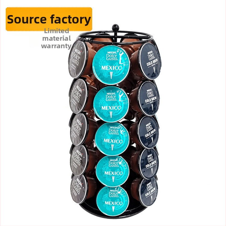 Source Factory kohvikapslite riiul Duoqu Kusi kapslite riiul pöörlev vitriinkapslite hoiustamiseks, 35 tk