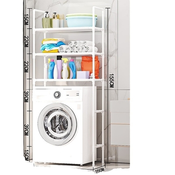 Buitinė vonios lentyna, plastikinė, metalinė, vonios kambario lentyna, daugiasluoksnė grindų lentyna, be perforatorių, daiktų laikymo lentyna