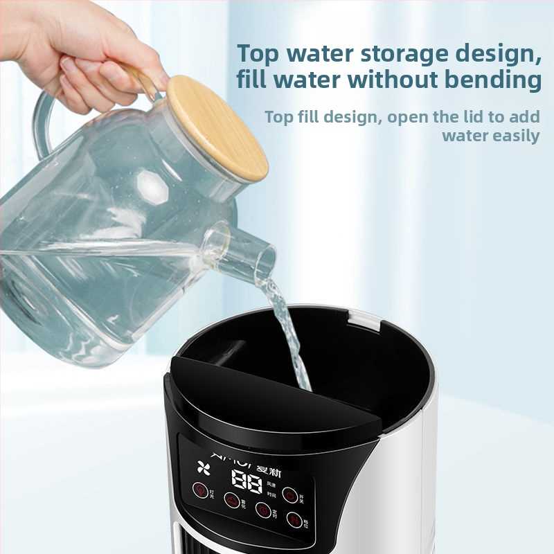 Нов горещ малък домакински охлаждащ вентилатор, настолен безшумен воден охлаждащ вентилатор, мобилен климатик, въздушен охладител