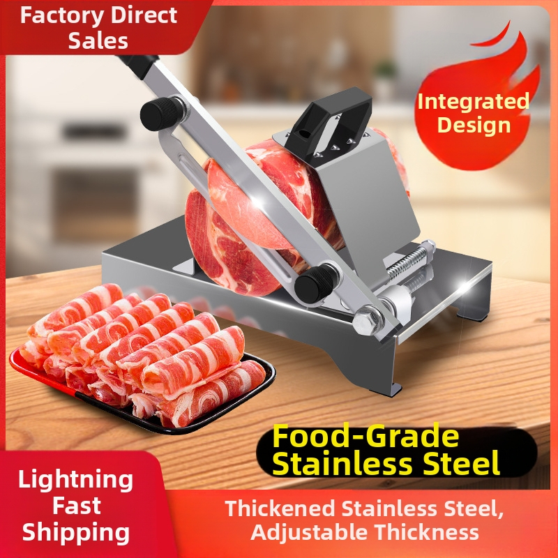 Машина за рязане на домакински ръчен нож за говеждо и овче месо, оризови кексчета, замразено нарязано месо, мазнина, говеждо руло, филийка, търговски артефакт, овче, замразено месо