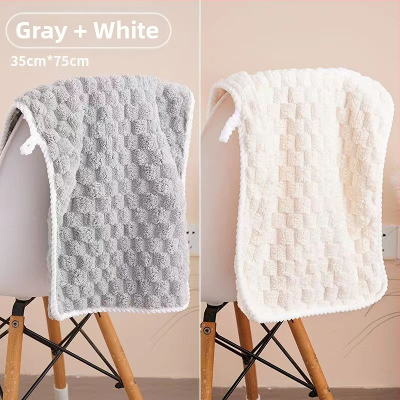 Кърпа за баня с шарка на облак на едро, абсорбираща кърпа за ръце от коралов полар, висяща, сладка, 2023, нов стил, мека за мъже и жени