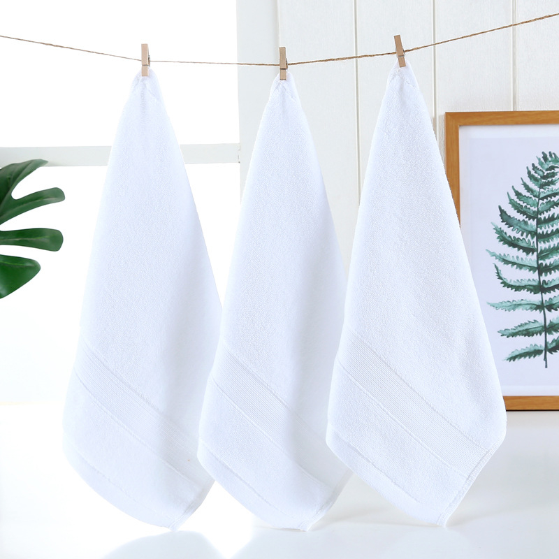 Grynos medvilnės sustorintas paprastas kvadratinis rankšluostis Grynos medvilnės suaugusiųjų rankšluostis Didelis kvadratinis rankšluostis 34 * 34 cm