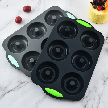 Tehase hulgimüügi silikoonist kahevärviline kuue auguga sõõrikukoogi pann šokolaadiküpsise vormi küpsetamiskoogi tööriistad