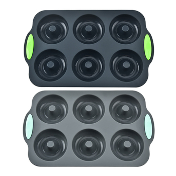 Tehase hulgimüügi silikoonist kahevärviline kuue auguga sõõrikukoogi pann šokolaadiküpsise vormi küpsetamiskoogi tööriistad