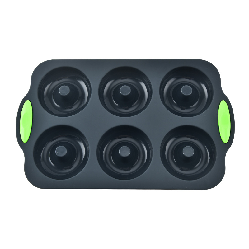 Tehase hulgimüügi silikoonist kahevärviline kuue auguga sõõrikukoogi pann šokolaadiküpsise vormi küpsetamiskoogi tööriistad