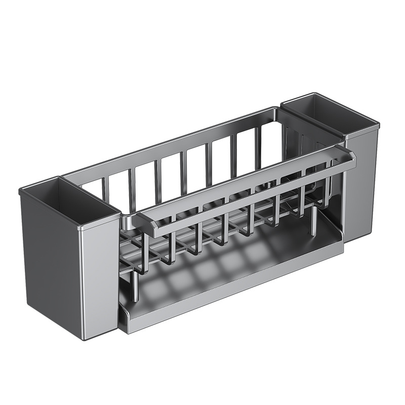 Kriauklės lentynėlė Virtuvinių lazdelių peilių laikiklis Integruota saugykla Daugiafunkcinė rankų plovimo kriauklė Plieno rutuliukų stalviršio laikymo lentynėlė