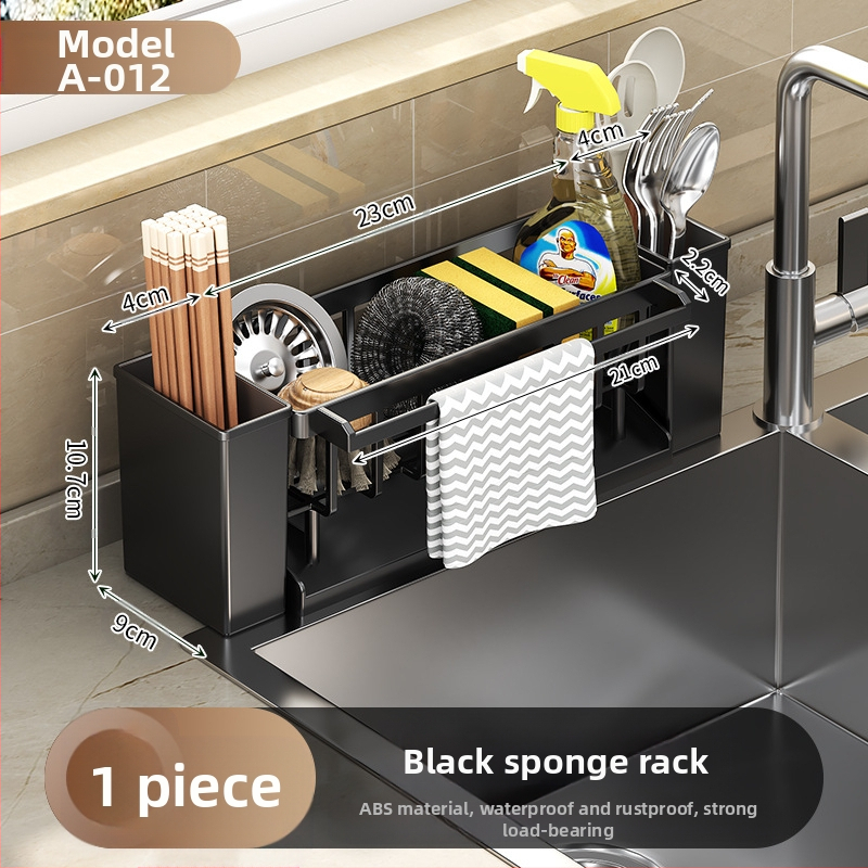 Kriauklės lentynėlė Virtuvinių lazdelių peilių laikiklis Integruota saugykla Daugiafunkcinė rankų plovimo kriauklė Plieno rutuliukų stalviršio laikymo lentynėlė