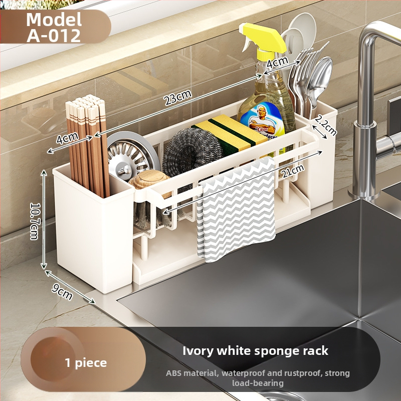 Kriauklės lentynėlė Virtuvinių lazdelių peilių laikiklis Integruota saugykla Daugiafunkcinė rankų plovimo kriauklė Plieno rutuliukų stalviršio laikymo lentynėlė