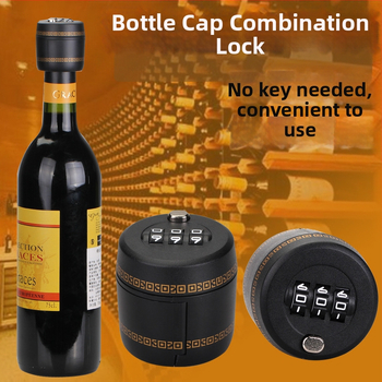 Piiriülene e-kaubanduse baar veinipudeli lukk vein välismaine vein veinipudeli korgi lukk veinipudeli korgi luku kombinatsioonlukk