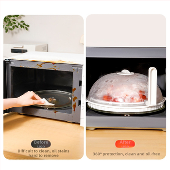 Mikrolaineahju küttekate, õlikindel kate, kõrge temperatuurikindel pritsmekindel kate, köögis kasutatav spetsiaalne kuuma roa kaas, suletud kausi kaas, läbipaistev värskena hoidev kaas