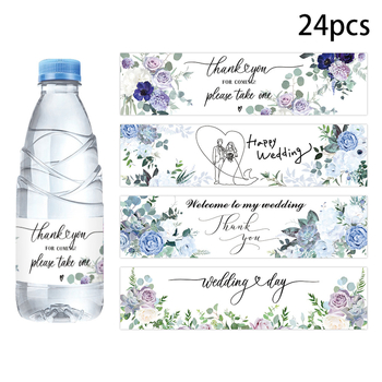 Трансгранична 2025 Нова сватбена украса Парти Годежна минерална вода Стикери за бутилка вино Стикери за парти консумативи