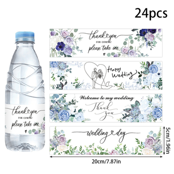 Трансгранична 2025 Нова сватбена украса Парти Годежна минерална вода Стикери за бутилка вино Стикери за парти консумативи