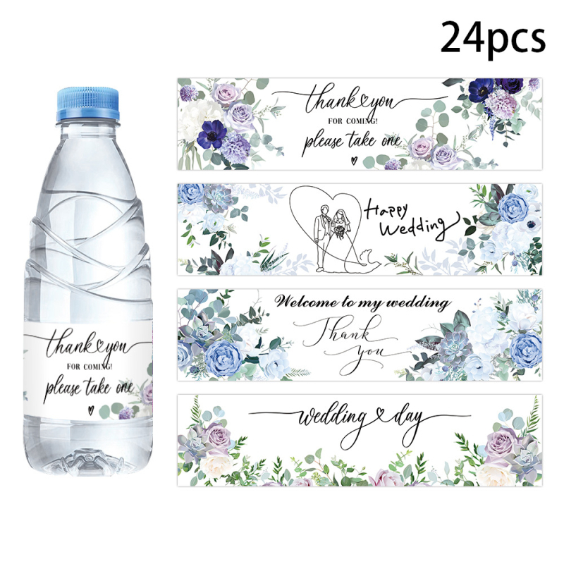 Трансгранична 2025 Нова сватбена украса Парти Годежна минерална вода Стикери за бутилка вино Стикери за парти консумативи