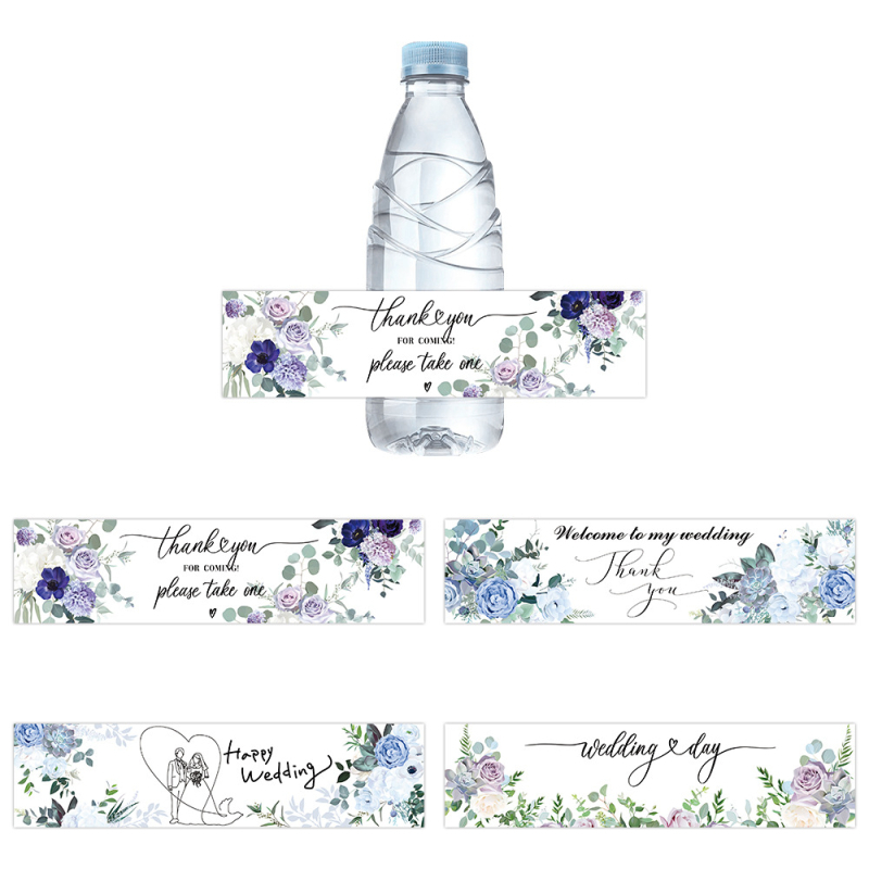 Трансгранична 2025 Нова сватбена украса Парти Годежна минерална вода Стикери за бутилка вино Стикери за парти консумативи