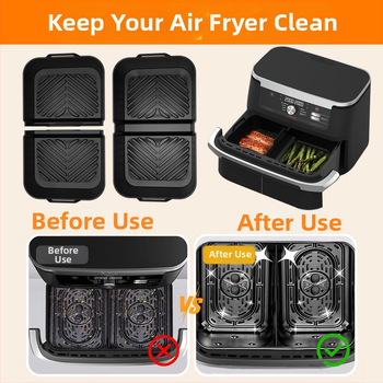 Nauja tarpvalstybinė kvadratinė silikoninė kepimo skarda, didmeninė prekyba, tinkanti „Ninja AF500“ oro keptuvės kepimo skardai