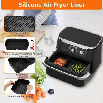 Nauja tarpvalstybinė kvadratinė silikoninė kepimo skarda, didmeninė prekyba, tinkanti „Ninja AF500“ oro keptuvės kepimo skardai