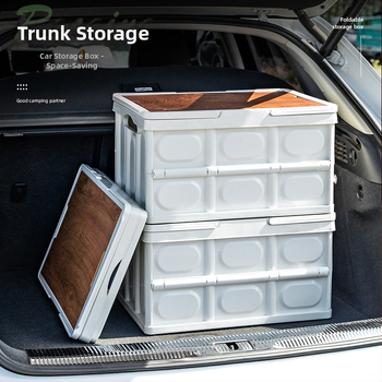 Lauko kempingo nešiojama daiktadėžė sulankstoma dėžė kempingo daiktadėžė automobilinė daiktadėžė plastikinė medinė dėžutė su dangčiu