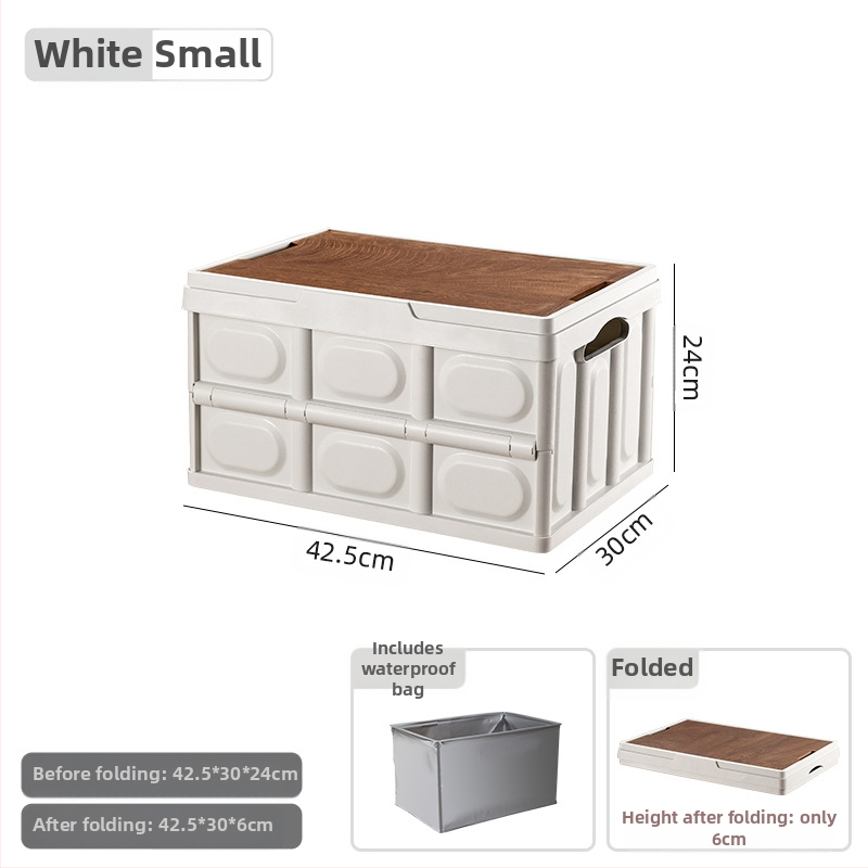 Lauko kempingo nešiojama daiktadėžė sulankstoma dėžė kempingo daiktadėžė automobilinė daiktadėžė plastikinė medinė dėžutė su dangčiu