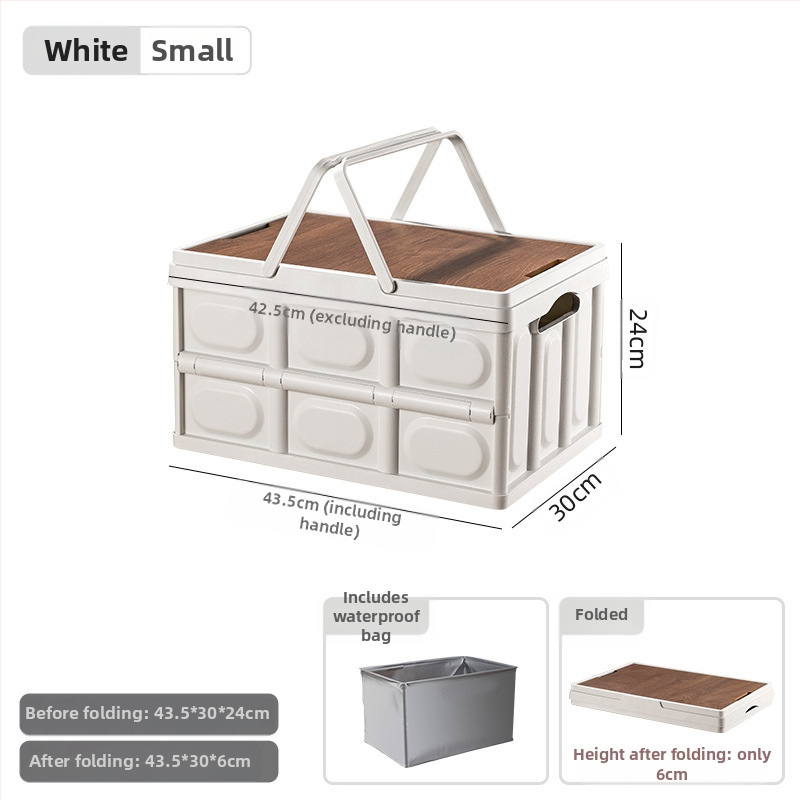 Lauko kempingo nešiojama daiktadėžė sulankstoma dėžė kempingo daiktadėžė automobilinė daiktadėžė plastikinė medinė dėžutė su dangčiu