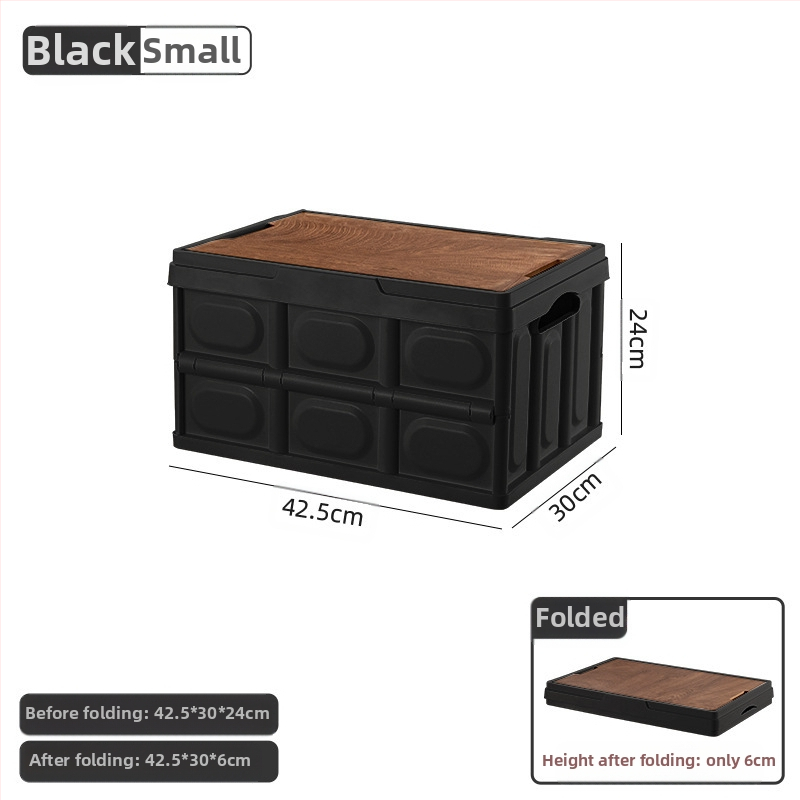 Lauko kempingo nešiojama daiktadėžė sulankstoma dėžė kempingo daiktadėžė automobilinė daiktadėžė plastikinė medinė dėžutė su dangčiu