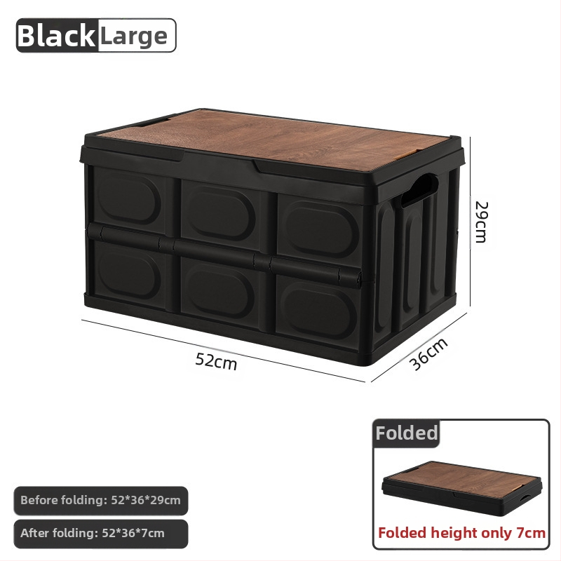 Lauko kempingo nešiojama daiktadėžė sulankstoma dėžė kempingo daiktadėžė automobilinė daiktadėžė plastikinė medinė dėžutė su dangčiu