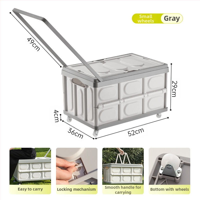 Lauko kempingo nešiojama daiktadėžė sulankstoma dėžė kempingo daiktadėžė automobilinė daiktadėžė plastikinė medinė dėžutė su dangčiu