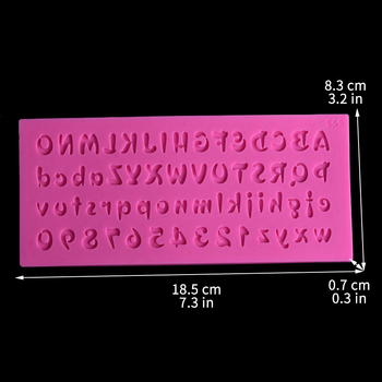 Tehase otsemüük silikoonist koogivormide numbrid ja tähed fondantvormide küpsetamise isetegemise tööriistad