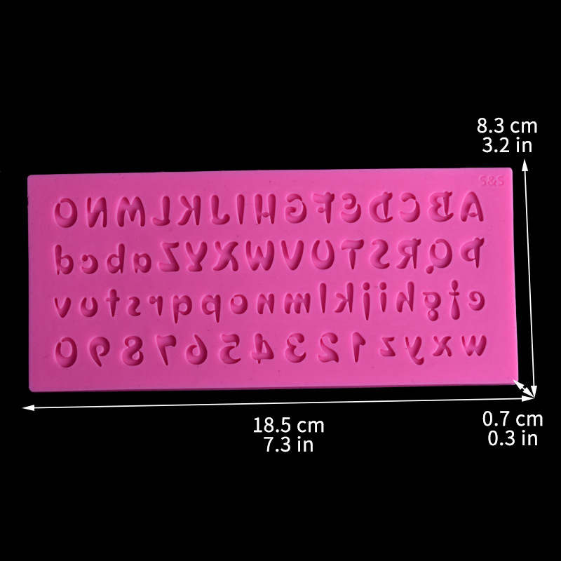 Tehase otsemüük silikoonist koogivormide numbrid ja tähed fondantvormide küpsetamise isetegemise tööriistad