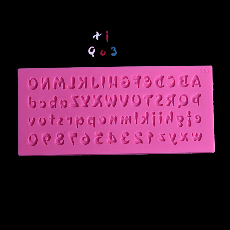 Tehase otsemüük silikoonist koogivormide numbrid ja tähed fondantvormide küpsetamise isetegemise tööriistad