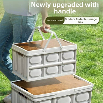 Õues Metsik Telkimine Väljasõit Auto Pagasiruum Multifunktsionaalne Matkakast Auto Puidust Kaanega Hoiukast Kokkupandav Hoiukast