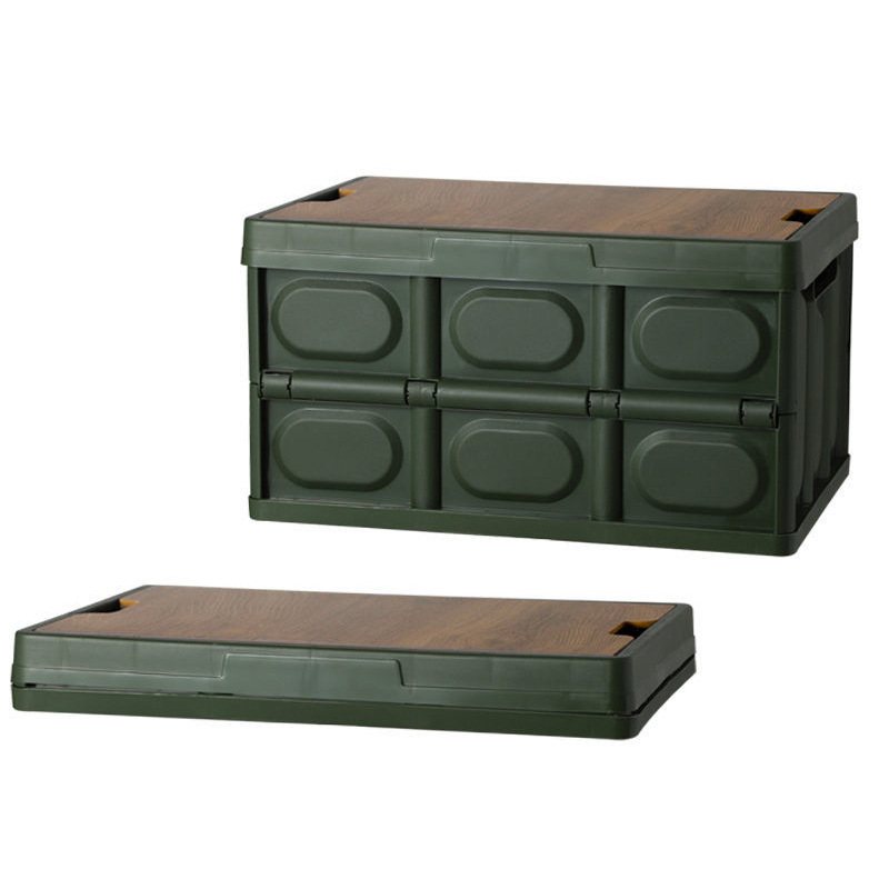 Õues Metsik Telkimine Väljasõit Auto Pagasiruum Multifunktsionaalne Matkakast Auto Puidust Kaanega Hoiukast Kokkupandav Hoiukast