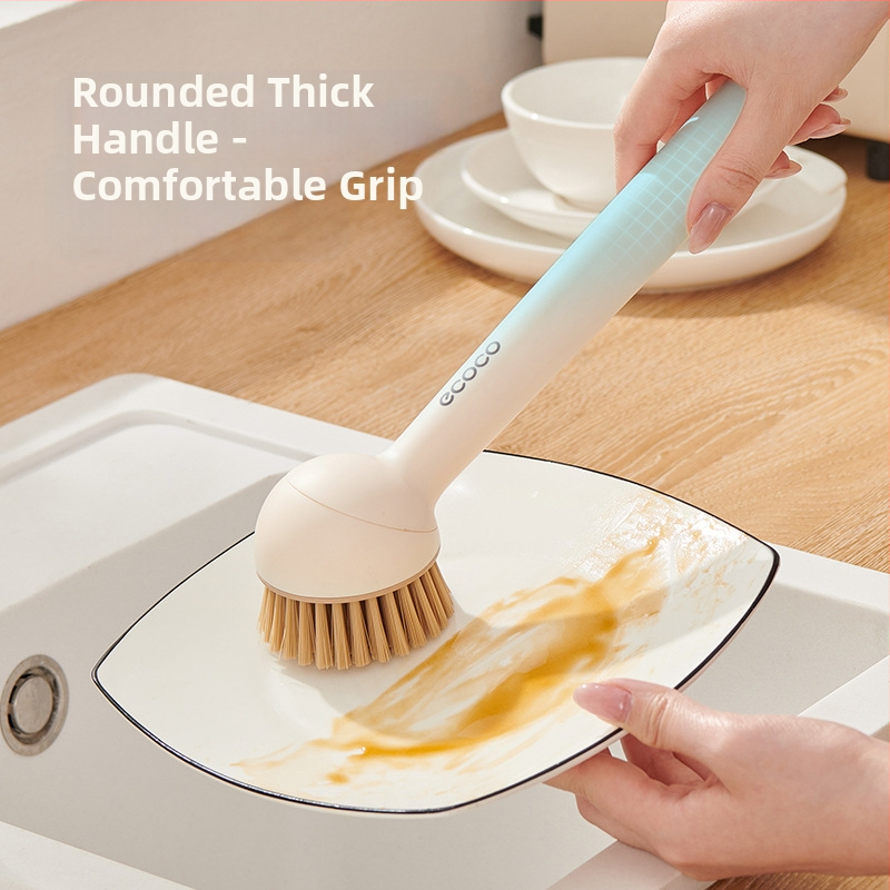 Четка за кухненски съдове, домакинска четка за миене на съдове, многофункционална въртяща се четка за почистване, не оставя петна от масло и не е вредна четка за съдове, артефакт от съдове