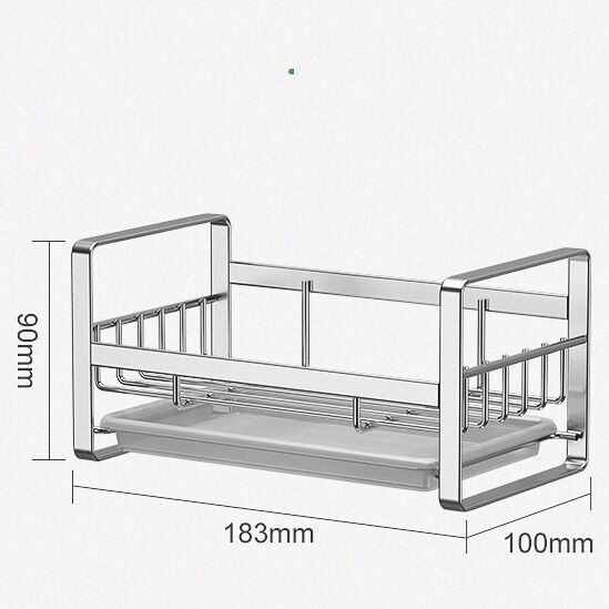 Кухненска поставка за съдове, поставка за оттичане на съдове, леген за зеленчуци, поставка за съхранение на кърпи за съдове, поставка за съхранение на кърпи за съдове, висяща кошница