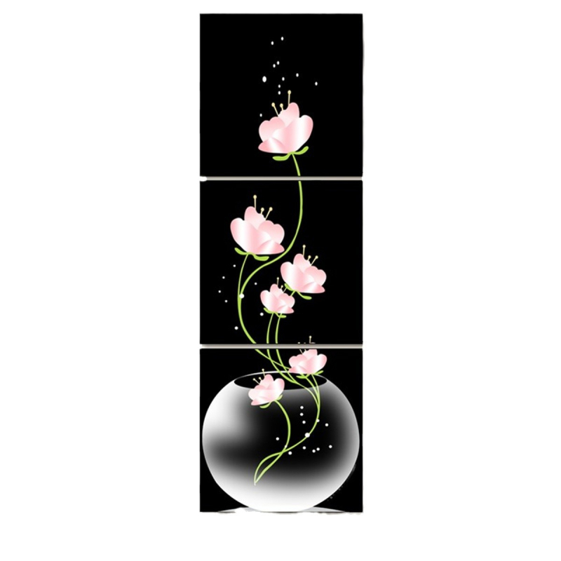 Лилаво розово цвете AliExpress външна търговия тройна картина на платно модерна стенопис декорация за дома изкуство платно сърцевина