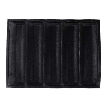 Subway 5-restiga kõrge temperatuurikindel baguette silikoonist klaaskiust võrgust leivavorm perforeeritud leivavorm