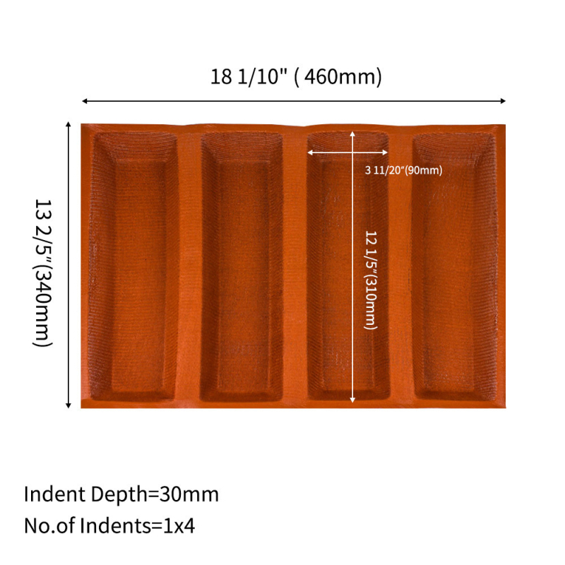 Subway 5-restiga kõrge temperatuurikindel baguette silikoonist klaaskiust võrgust leivavorm perforeeritud leivavorm