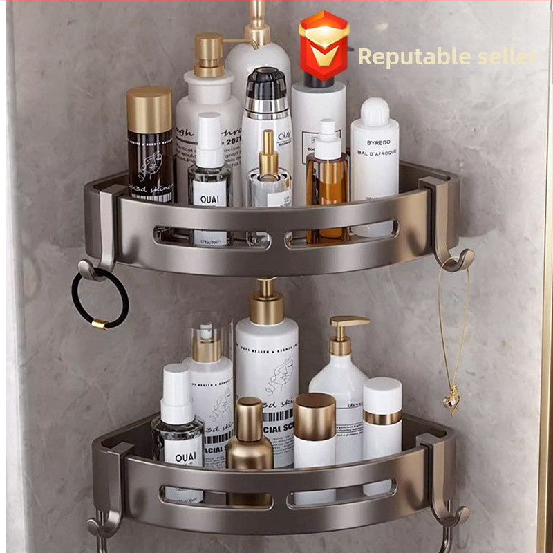 Tualeto lentynėlė vonios rankšluosčių lentynėlė prie sienos pakabinama be skylių trikojis tualetas tualetas vonios kambarys dušo kambarys daiktų laikymo lentynėlė