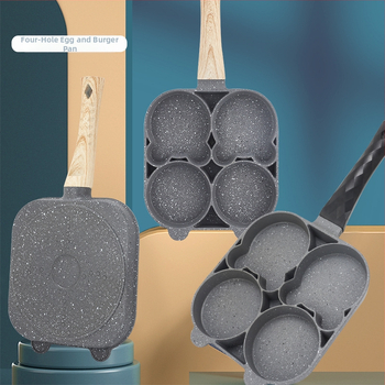 Kiaušinių keptuvė, kiaušinių kepimo forma, keturių skylučių kiaušinių kepimo artefaktas, neprideganti blynų kepimo mašina, namų pusryčiai