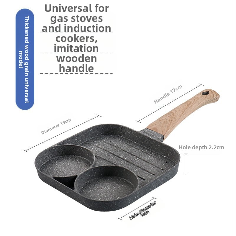 Kiaušinių keptuvė, kiaušinių kepimo forma, keturių skylučių kiaušinių kepimo artefaktas, neprideganti blynų kepimo mašina, namų pusryčiai